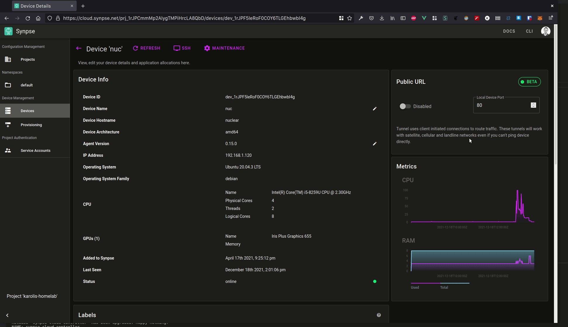 Turning on public URLs