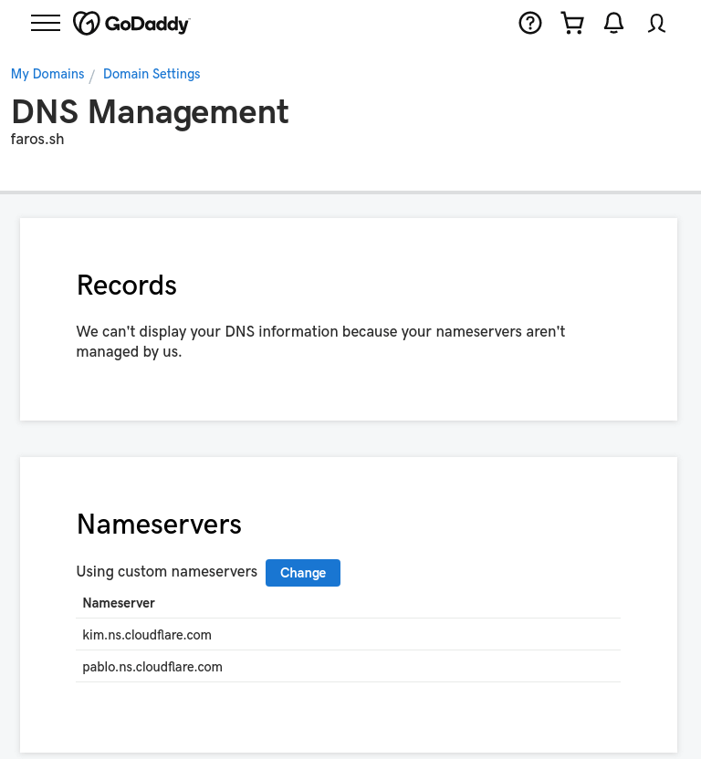 GoDaddy configuration